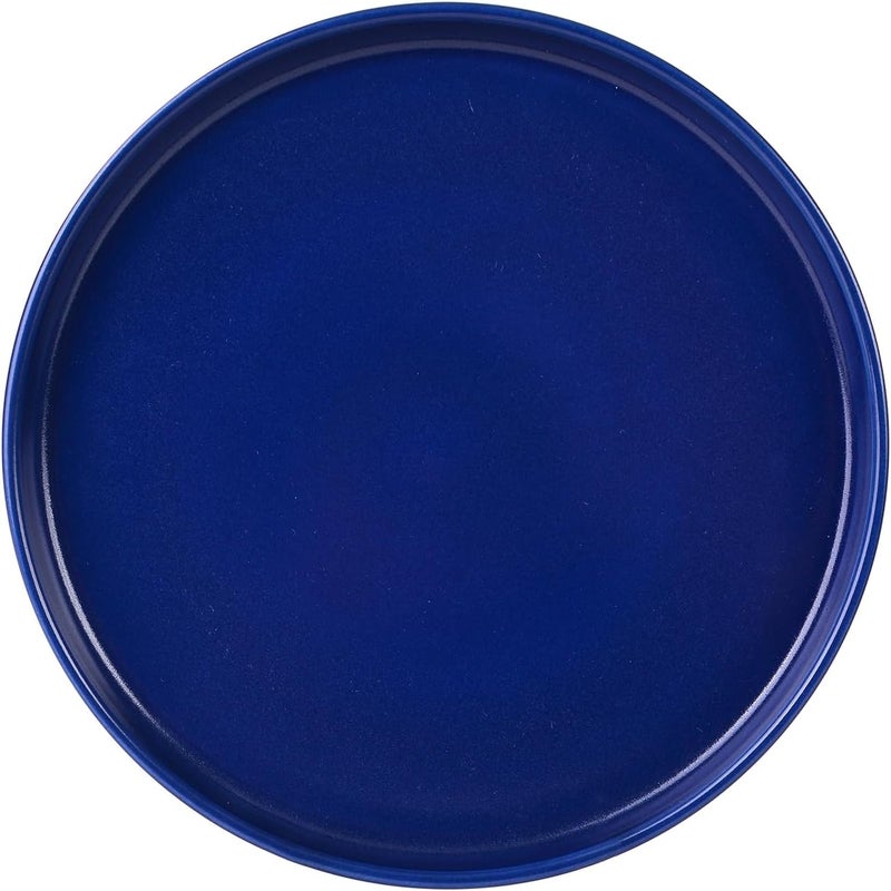 222 Fifth Kaden 12Piece Blue Stoneware Dinnerware Set  Service for 4 Plate  Bowl Set Contemporary Design for Everyday Dining  Entertainment Microwave  Dishwasher Safe - Image 2