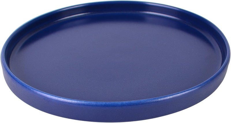 222 Fifth Kaden 12Piece Blue Stoneware Dinnerware Set  Service for 4 Plate  Bowl Set Contemporary Design for Everyday Dining  Entertainment Microwave  Dishwasher Safe - Image 5