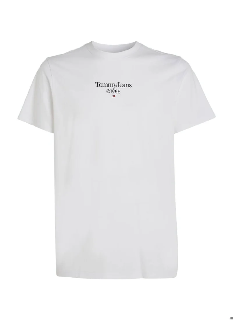 TOMMY JEANS Men's Slim Fit 1985 Entry Graphics T-Shirt - Cotton, White