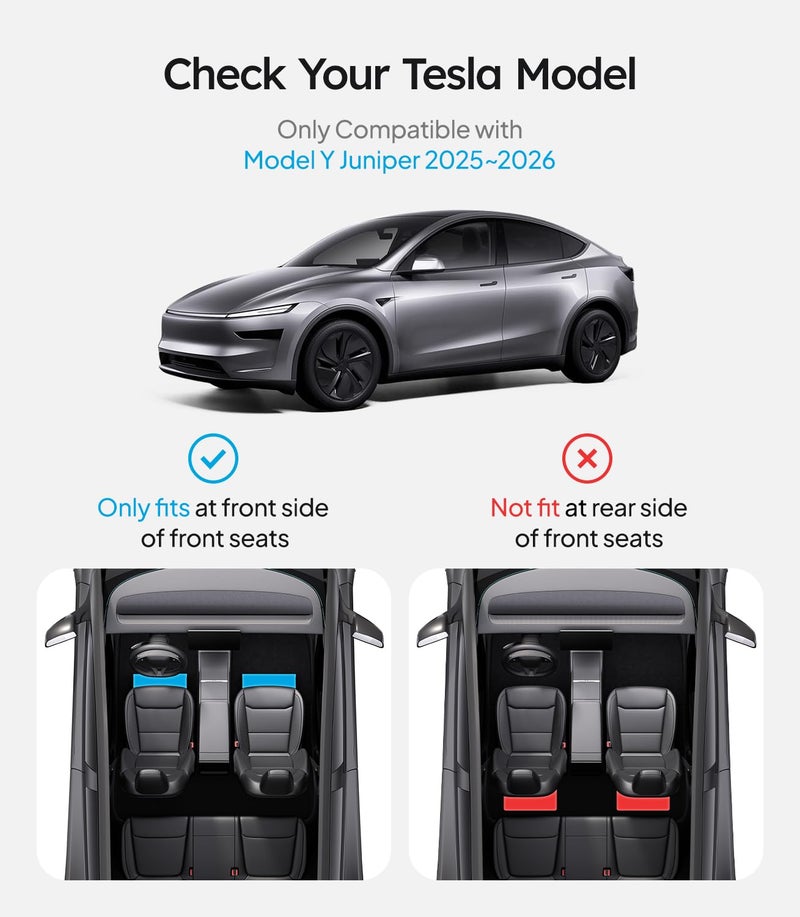 Wigoo Under Seat Storage Box for Tesla Model Y Juniper 2025~2026, 2 Pack Underseat Storage Tray with Lid, Secure No-Slide Design - Image 4