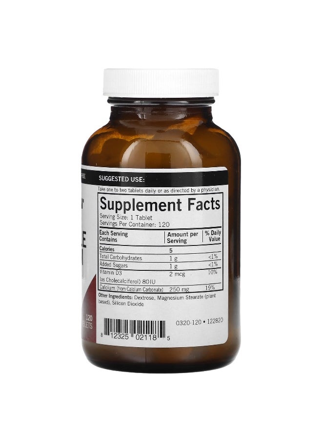 Kirkman Labs, Calcium Chewable, 250 mg, 120 Tablets