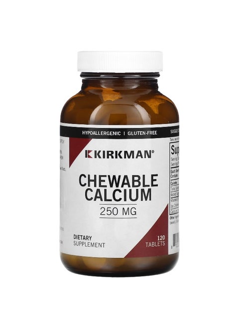 Kirkman Labs, Calcium Chewable, 250 mg, 120 Tablets