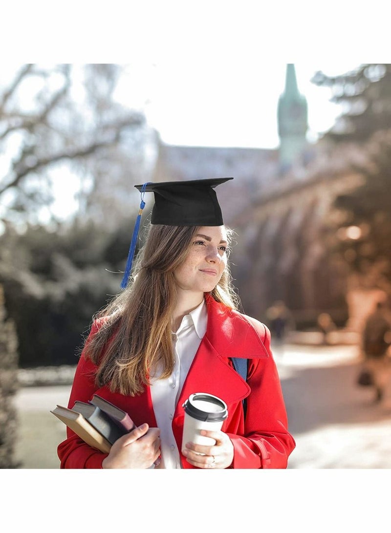 NIBEMINENT Graduation Cap with Tassel for High School and College Black Matte Grad Adjustable Unisex Adult Topper Mortar Board Ceremony Hat Party - Image 5