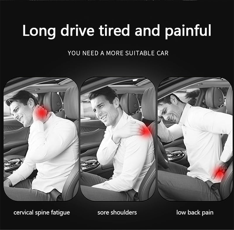 Olpad Memory Foam Back Support Pillow Car Chair Seat Neck Pillow Cervical Support Comfortable Cushion for Back Pain Tension Rest for Chair Office Lumbar Support - Image 4