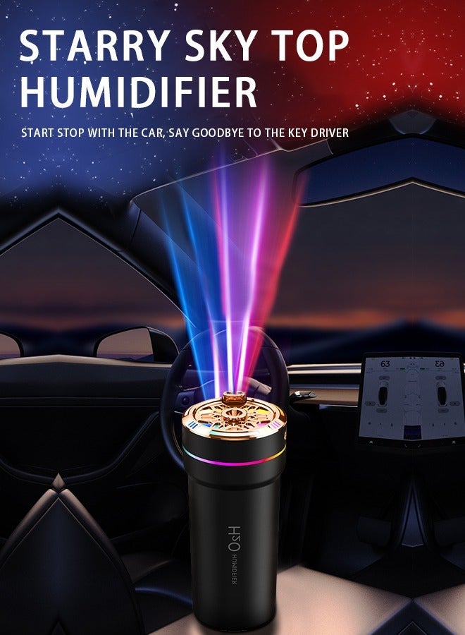 SIPURE Car Aromatherapy Humidifier with LED Starry Sky Light - Dual Atomization & AI Auto-On - Image 1