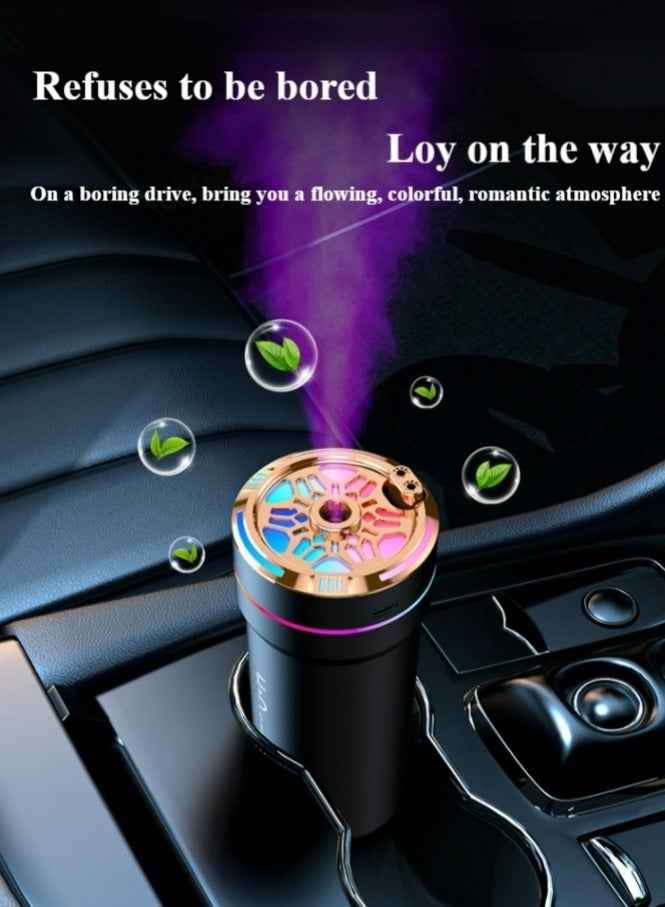 SIPURE Car Aromatherapy Humidifier with LED Starry Sky Light - Dual Atomization & AI Auto-On - Image 4