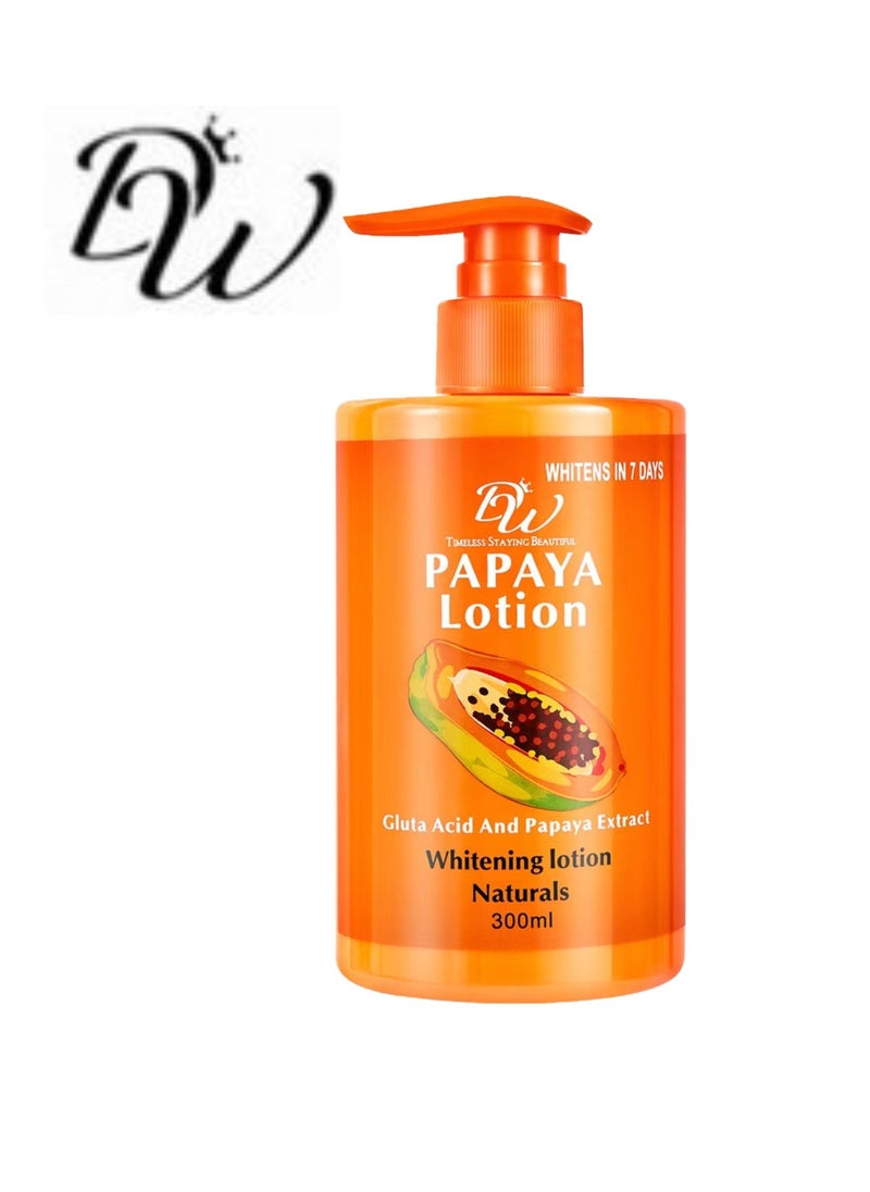 DW - DW Papaya Body Moisturizing Whitening Brighten Lotion 300ml - Image 1