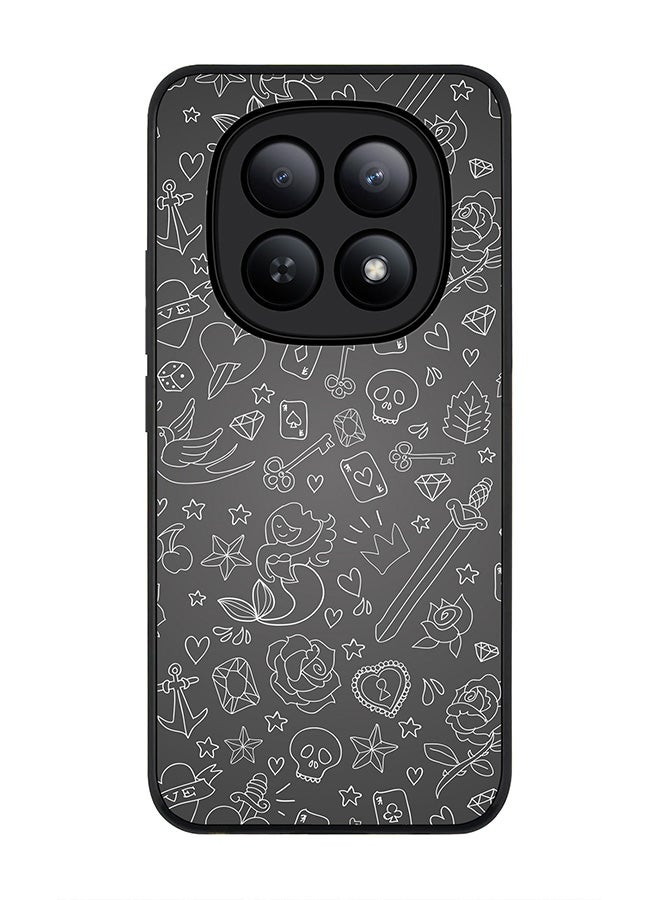 For Xiaomi Redmi Note 15 5G / Poco M8 Case,Slim fit Camera Protection, Shockproof Thin Phone cover  - Doodles