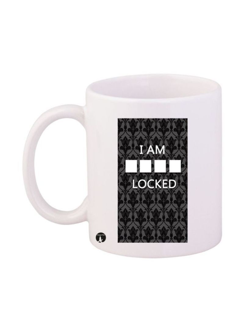 RKN Sherlock Printed Mug White/Black Standard Size