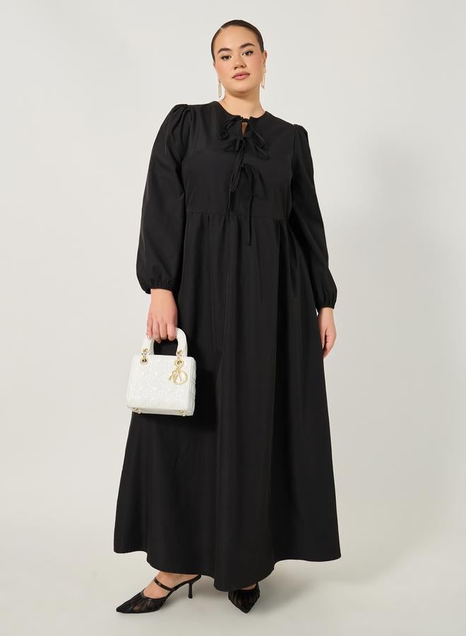 Styli Tie-Neck Maxi Dress - Image 1