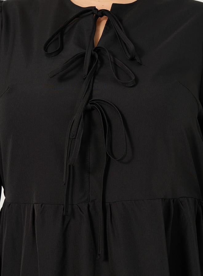 Styli Tie-Neck Maxi Dress - Image 5