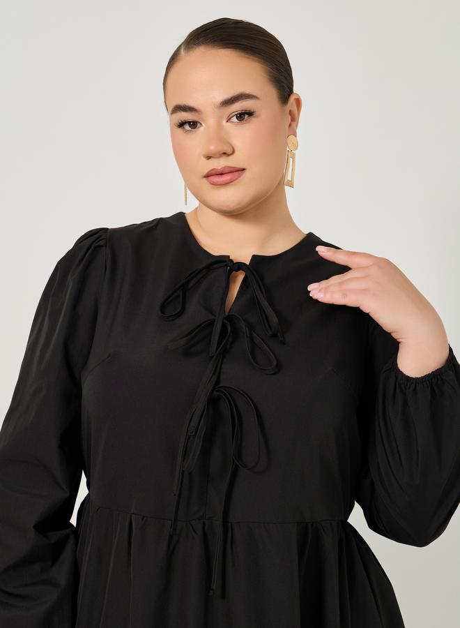 Styli Tie-Neck Maxi Dress - Image 4