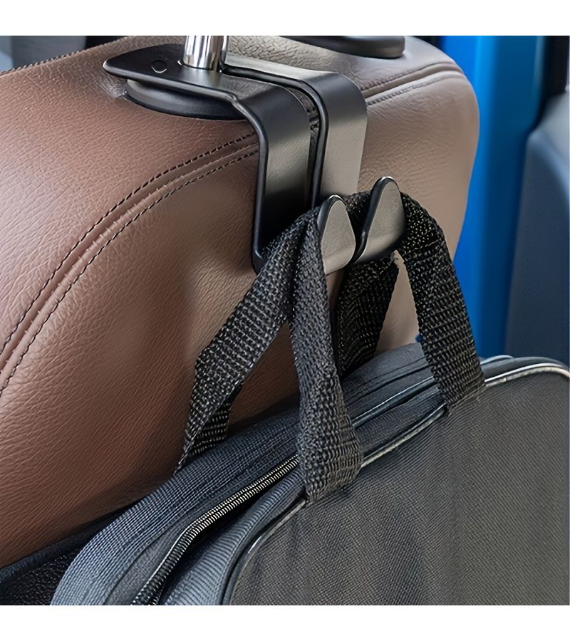 2pcs Car Hook Dual Storage Clips Space Saving PVC Material Suitable For All Vehicle Models For Hanging Bags And Accessories - Image 5
