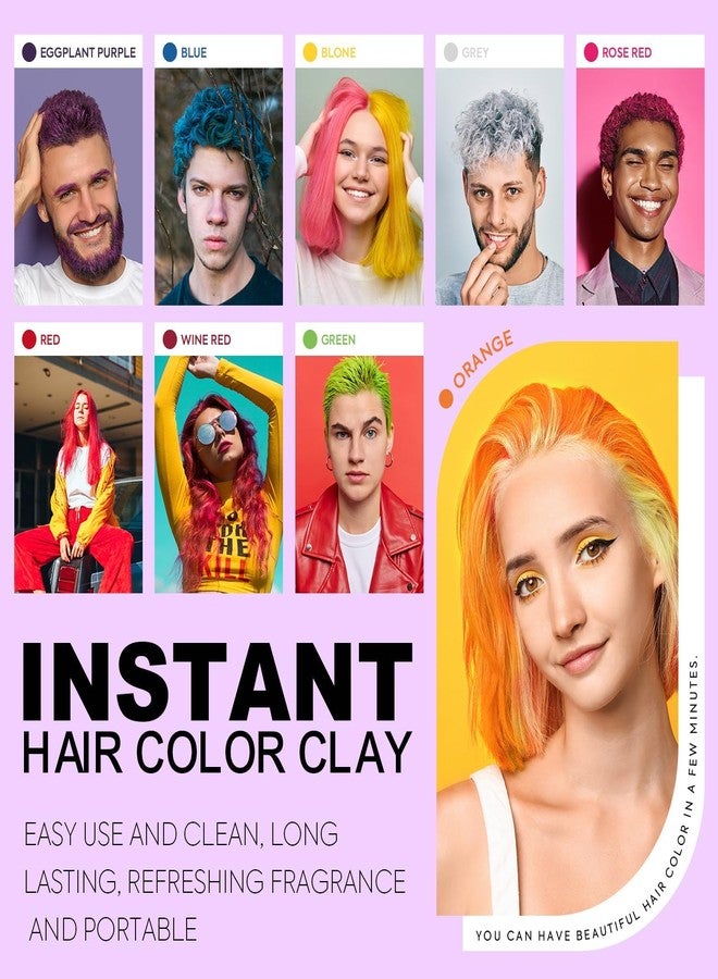immetee Hair Color Wax, Temporary Hair Color Wax, Temporary Hair Tinting Gifts for Children Girls, Washable, for Christmas, Party, Cosplay, Birthday, 100g (Red) - Image 4