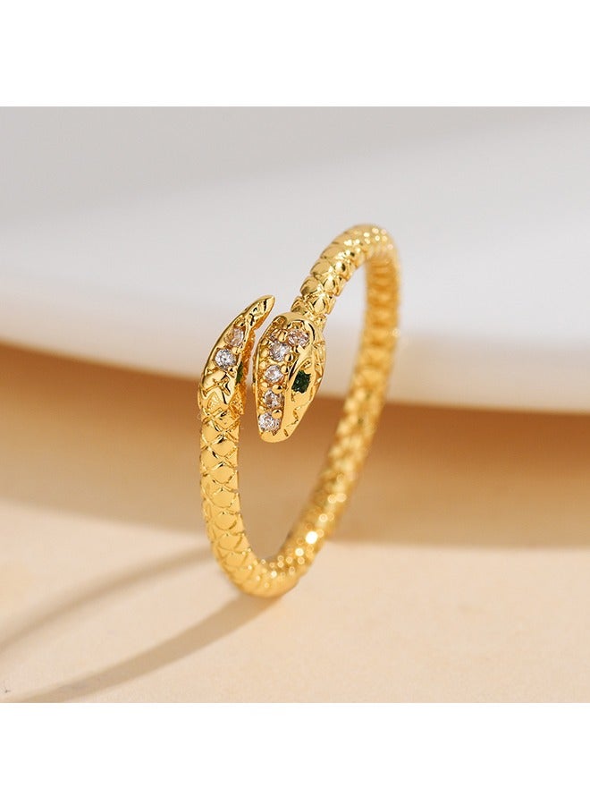 Beyond Snake Twistable Ring, 14K Gold Plated Anti Fading Titanium Ring, Luxury Gold Ring for Women (Golden) - Image 5