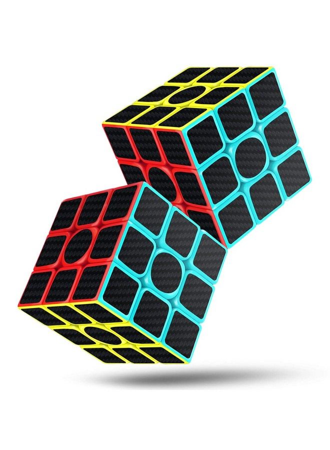 CFMOUR مكعب السرعة 3X3X3 سحري من ألياف الكربون، نسخة محسنة، أسود، عبوة من 2 - Image 2