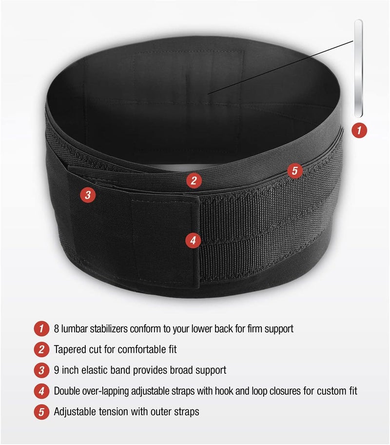Mueller Adjustable Back Brace For Lower Back Pain | Supports Strains, Sprained & Aching Backs | Natural Rubber Latex, 1-Brace - Image 2
