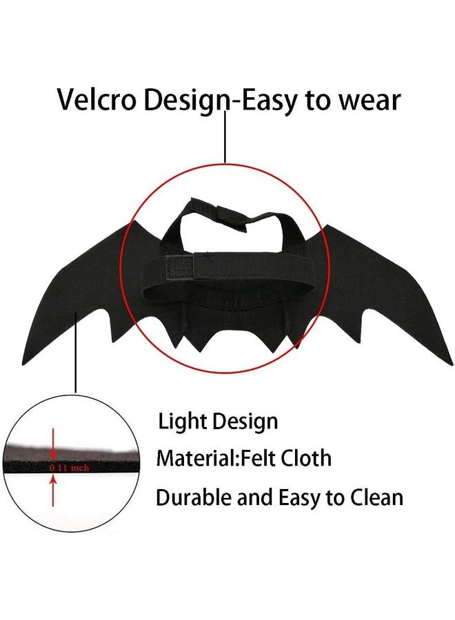 LKEX Halloween Large Dog Costume, Pet Bat Wings & Vampire Cloak, 2 Pack, Dog Funny Holiday Clothes for Bloody Zombie Cosplay Party - Image 5