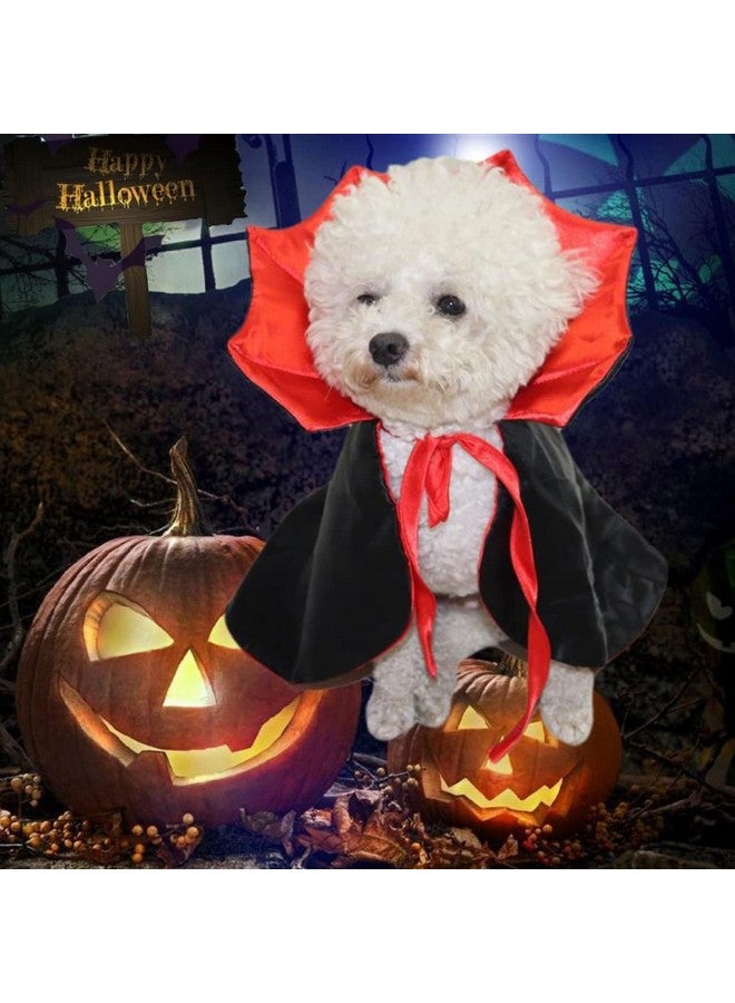 LKEX Halloween Large Dog Costume, Pet Bat Wings & Vampire Cloak, 2 Pack, Dog Funny Holiday Clothes for Bloody Zombie Cosplay Party - Image 2