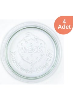 Weck Diameter 120 Glass Jar Lid (4 Pieces) 