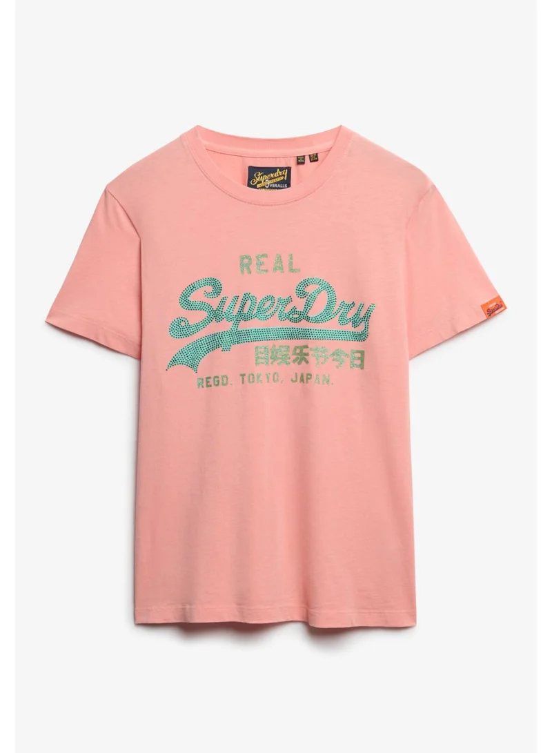 Superdry Vl Rhinestone Slim Tee