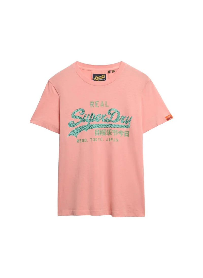 Superdry Vl Rhinestone Slim Tee