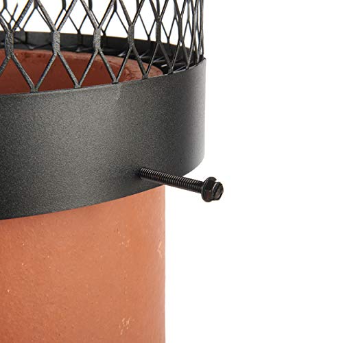 HY-C Draft King CBO12 Round Bolt On Black Galvanized Steel Single Flue Chimney Cap, 12" Diameter - Image 5