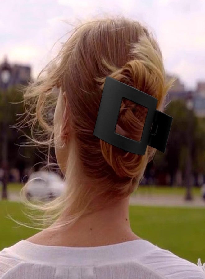 Velscrun Flat Hair Clips for Women Girls, Matte Lay Flat Claw Clips, Strong Hold Large Hair Clip for Thick or Thin Hair, French Duck Billed Hair Jaw Claw Clip, Non Slip Grip for Daily Styling Black - Image 3