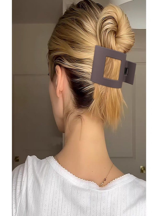 Velscrun Flat Hair Clips for Women Girls, Matte Lay Flat Claw Clips, Strong Hold Large Hair Clip for Thick or Thin Hair, French Duck Billed Hair Jaw Claw Clip, Non Slip Grip for Daily Styling Black - Image 2