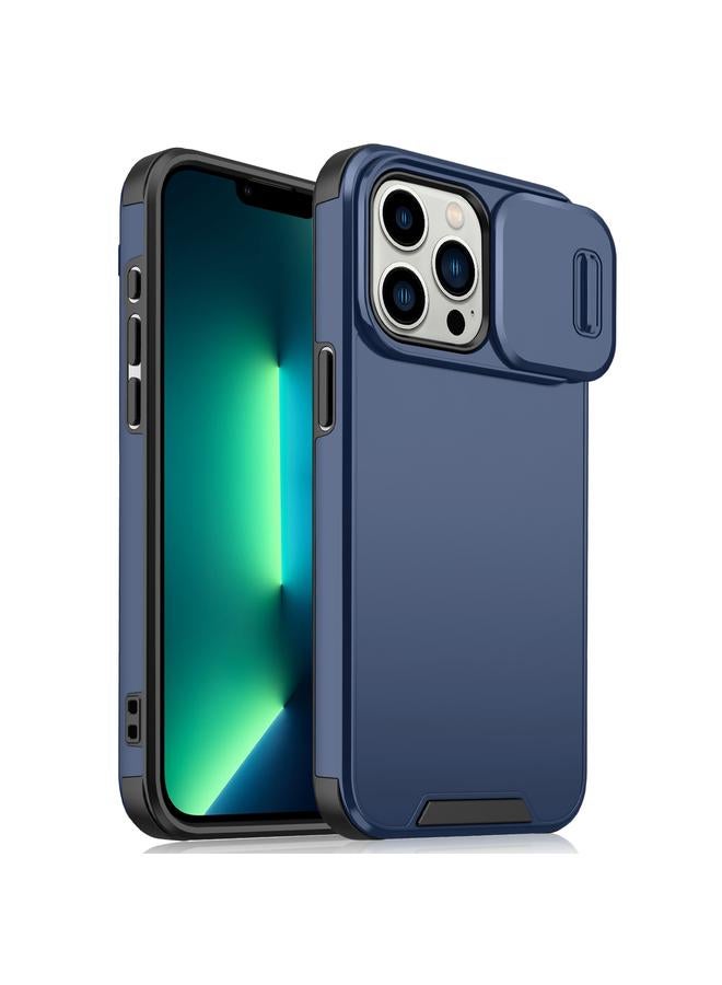 زبون جراب لهاتف iPhone 13 Pro Max مزود بدرع كاميرا منزلق من مادة TPU + جراب هاتف PC - Image 1