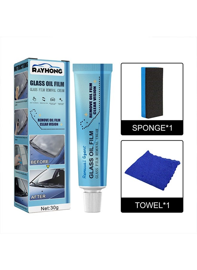 Glass Oil Film Remover Decontamination Anti-Rain Removal Oil Film Clean Car Front Windshield Windows