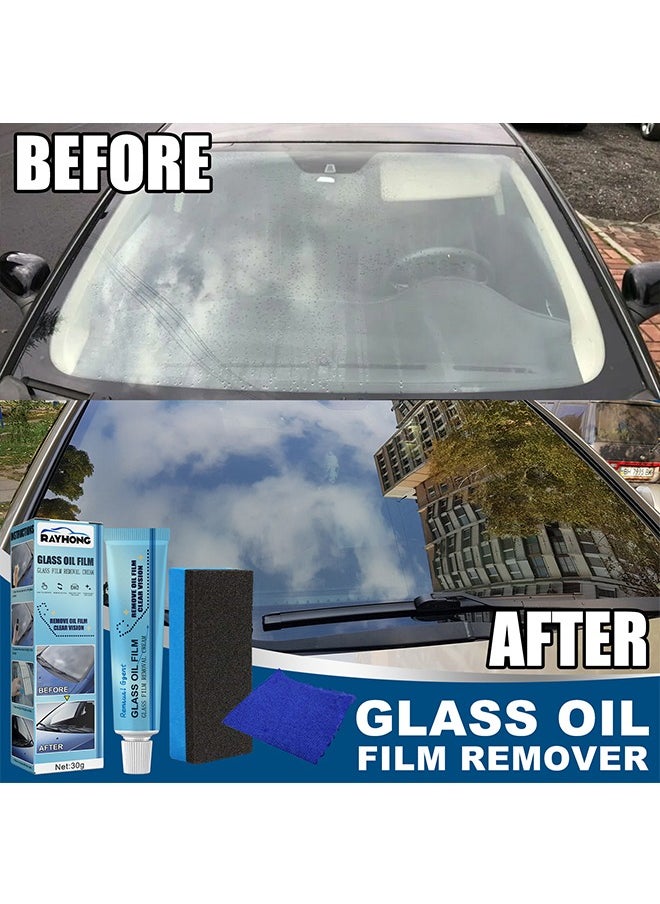 Glass Oil Film Remover Decontamination Anti-Rain Removal Oil Film Clean Car Front Windshield Windows
