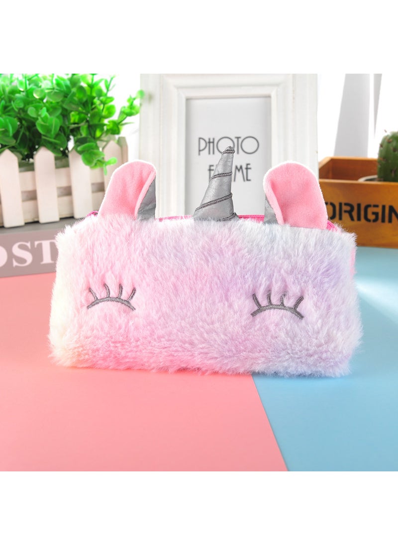 Generic - Large Capacity Unicorn Plush Pencil CasePlayful Playful - Image 1