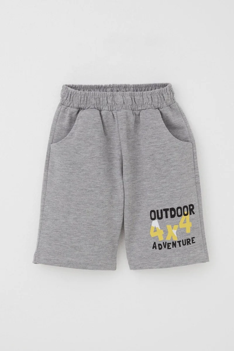 Breeze Boy's Shorts Set Adventure Themed Car Printed 1.5-5 Years, Yellow