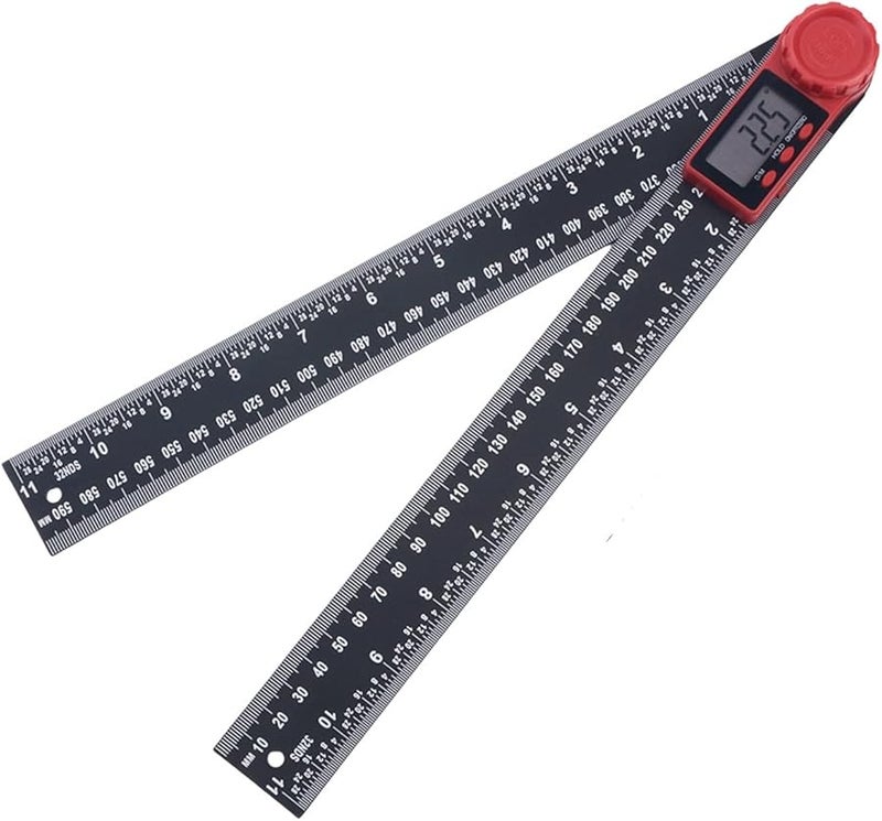 Digital Protractor with Backlit LCD Display 0 to 300mm Scale Ruler for Construction Drafting - Image 4