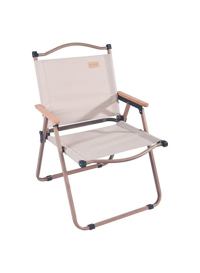 يولان كراسي تخييم خارجية قابلة للطي من يولان، كراسي الحديقة للكراسي الخارجية القابلة للطي، كرسي تخييم خفيف الوزن ومحمول للتخييم والنزهات، كرسي الشاطئ الخشبي المحبب، Kmty78-0383 - Image 1