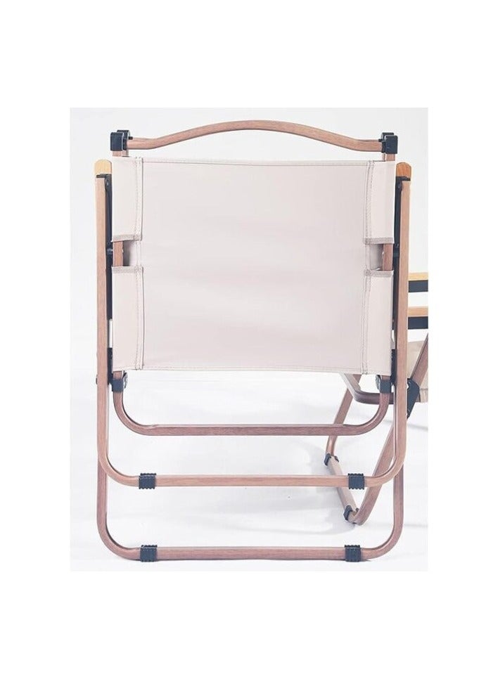 يولان كراسي تخييم خارجية قابلة للطي من يولان، كراسي الحديقة للكراسي الخارجية القابلة للطي، كرسي تخييم خفيف الوزن ومحمول للتخييم والنزهات، كرسي الشاطئ الخشبي المحبب، Kmty78-0383 - Image 4