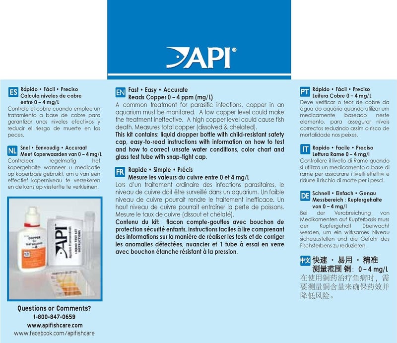 API Copper Test Kit 90-Test Aquarium Water Test Kit - Image 2