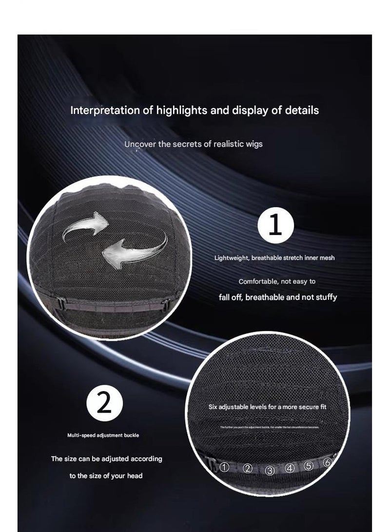 إستيل باروكة شعر رجالي على شكل ذئب - قطعة شعر كورية قصيرة مستقيمة من أولزانغ مع ذيل موليت، باروكة شعر صناعية عصرية وطبيعية المظهر للاستخدام اليومي/التنكر/الموضة - Image 3