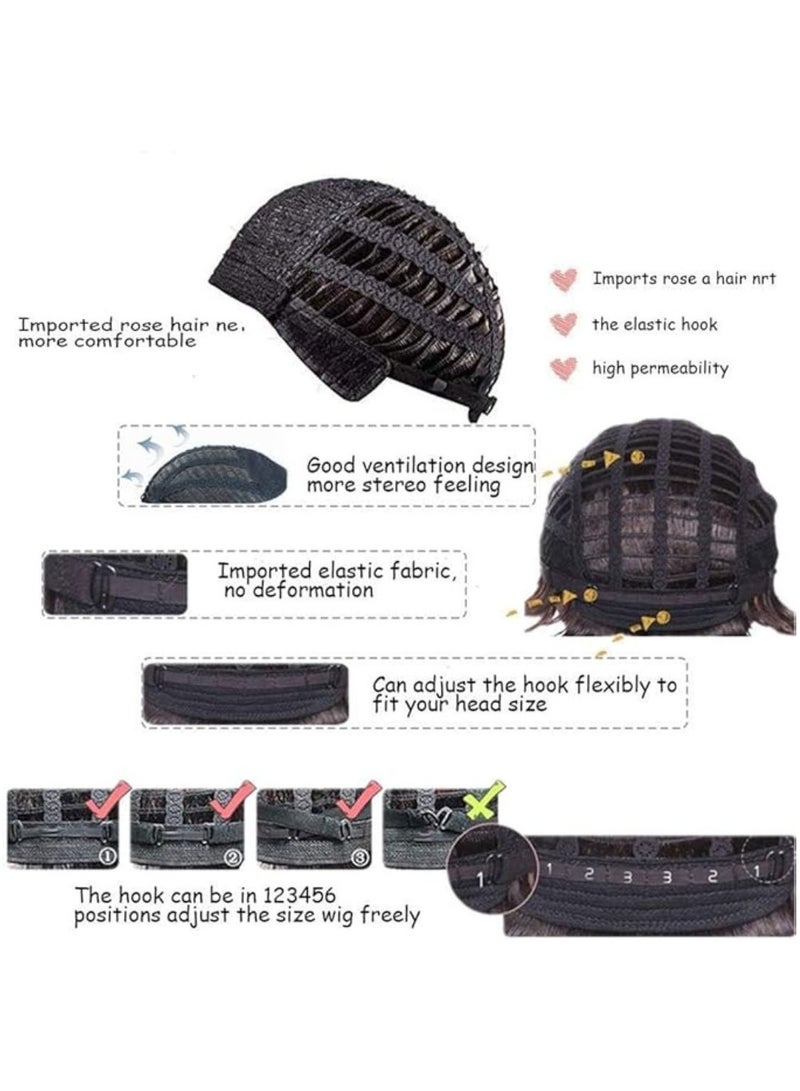 إستيل باروكة شعر رجالي على شكل ذئب - قطعة شعر كورية قصيرة مستقيمة من أولزانغ مع ذيل موليت، باروكة شعر صناعية عصرية وطبيعية المظهر للاستخدام اليومي/التنكر/الموضة - Image 4