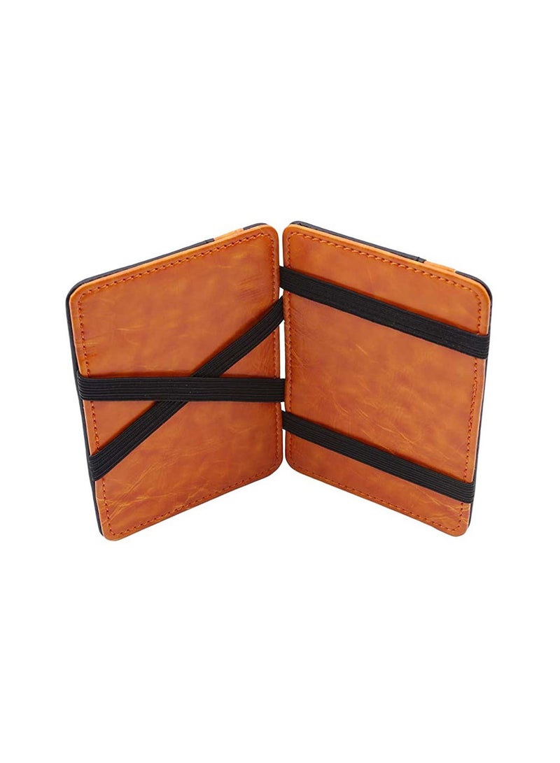 SYOSI Credit Card Holder Magic Wallet 4 Card Slots Flexible Money Clip PU Leather Slim Wallets Credit Card Holder for Men Women Fitness Wallet ID Card Business Card Money  - Image 5