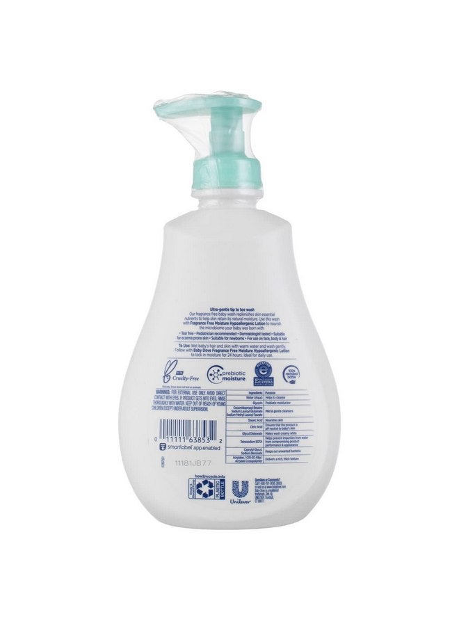 Dove Baby Tip To Toe Wash 13 Ounce Sensitive Pump (384ml) (6 Pack) - Image 3