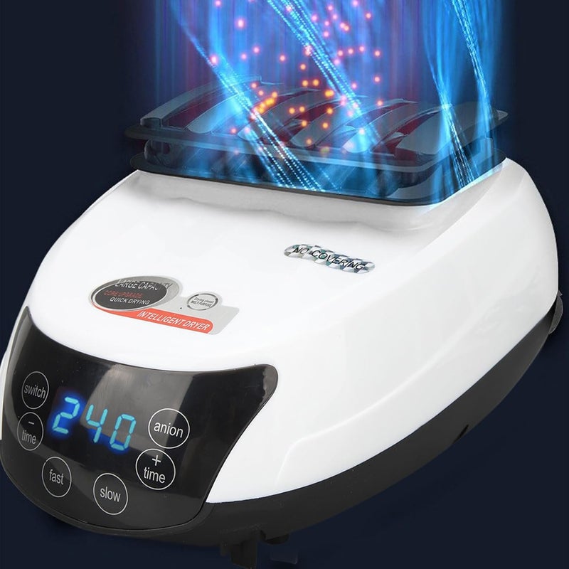 كلاراكو مجفف ملابس محمول، مجفف ملابس 1500 وات، ستة أزرار، أبيض، تشغيل صامت، مجفف محمول مع جهاز تحكم عن بعد للشقق والمنزل والسفر والمركبات الترفيهية - Image 5