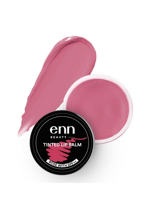 ENN Beauty Rose Tinted Lip Balm With Spf 10 Pa+++ For Dark Lips With Rose Extract Shea Butter Hyaluronic Acid For Dry & Chapped Lips 7Gm - Image 1