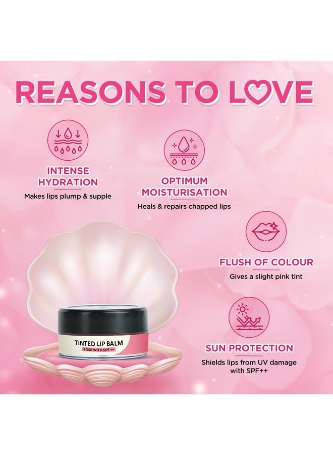 ENN Beauty Rose Tinted Lip Balm With Spf 10 Pa+++ For Dark Lips With Rose Extract Shea Butter Hyaluronic Acid For Dry & Chapped Lips 7Gm - Image 3