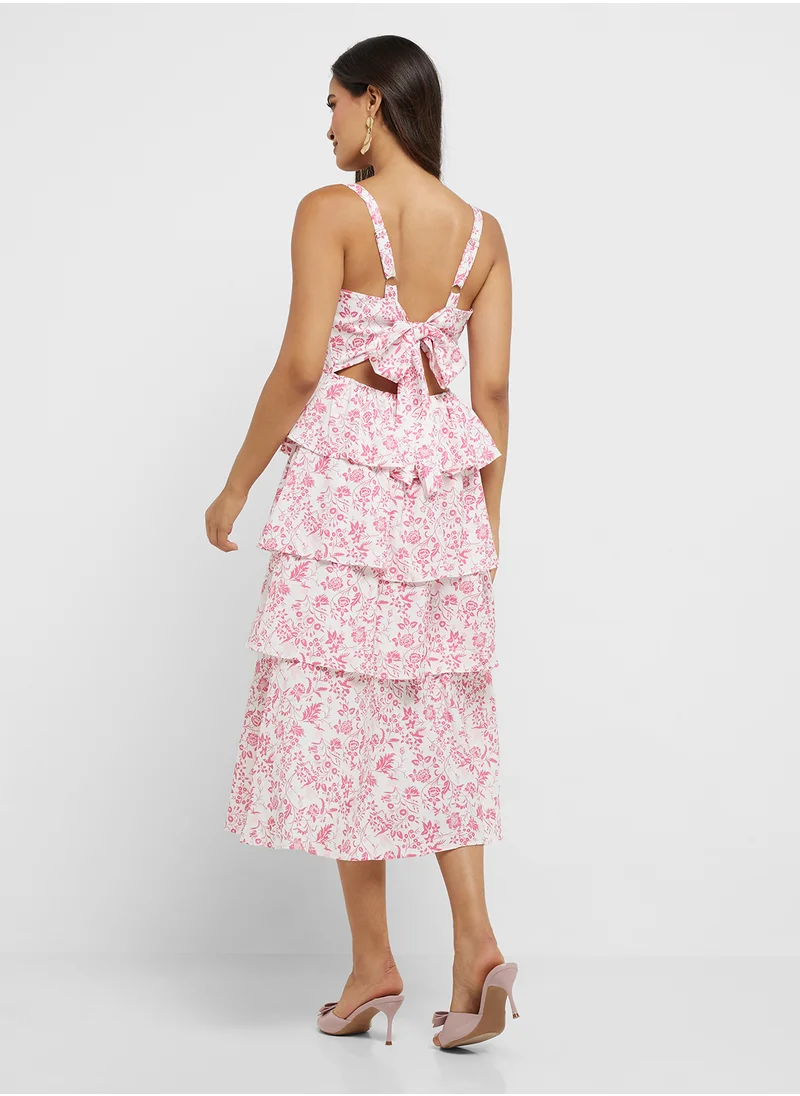ايلا Printed Layered Dress