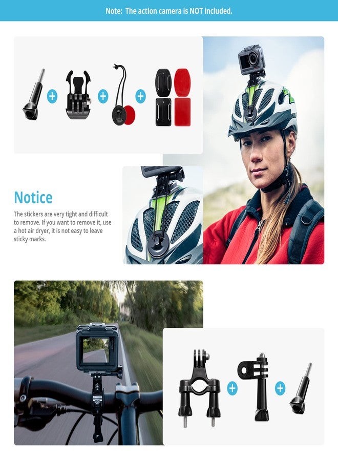 أكاسو مجموعة ملحقات كاميرا الحركة AKASO 42 في 1 لكاميرات EK7000/EK7000 Pro/Brave 4/Brave 4 pro/Brave 7 LE/Brave 7/Brave 8/V50X/V50 Pro/V50 Elite/GoPro Hero 13 12 11 10 9 - Image 5