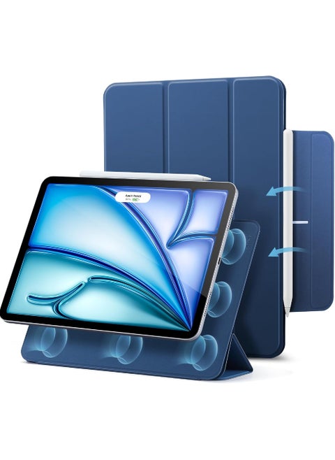 Case For iPad Air 13 inch M3 2025/Air 13 inch M2 2024,iPad Air 13 Case with Pencil Holder,Powerful Magnetic Attachment, Slim Trifold Stand Case, Auto Wake/Sleep, Durable Protection For iPad Air 13 2025/ 2024