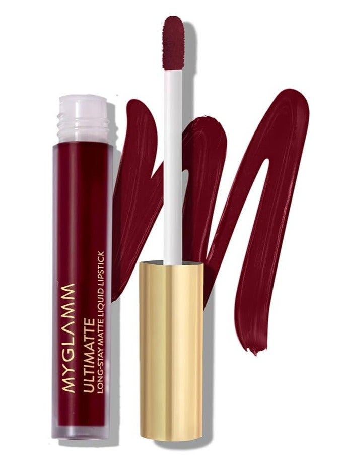 MyGlamm Ultimatte Long Stay Matte Liquid Lipstick Wine Babe 2.5G - Image 1