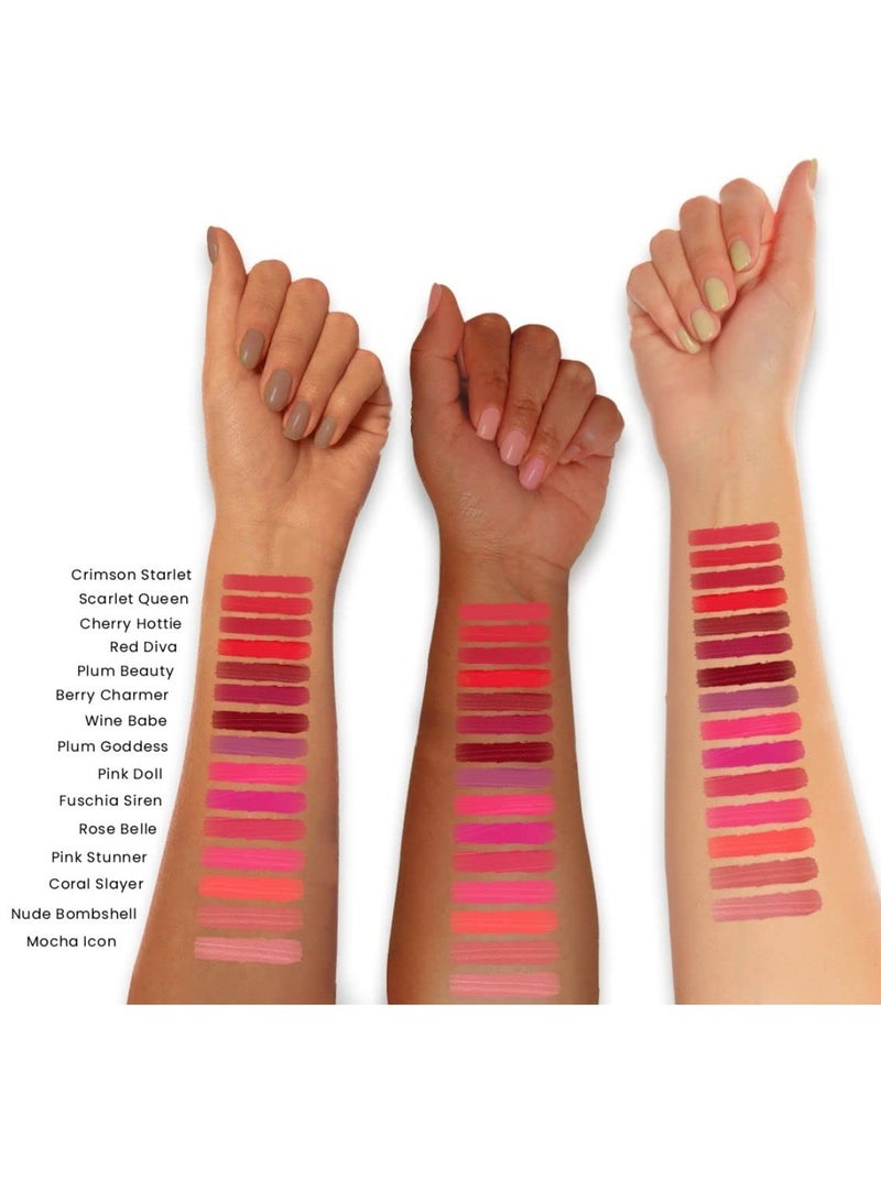 MyGlamm Ultimatte Long Stay Matte Liquid Lipstick Wine Babe 2.5G - Image 3